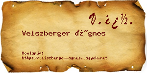 Veiszberger Ágnes névjegykártya